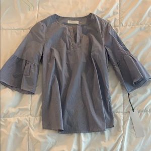 Bell sleeve stripped top.
